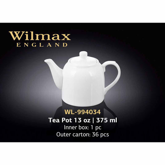 13 OZ TEAPOT - WHITE - WILMAX # WL-994034