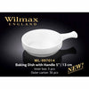 5" | 13 CM BAKING DISH WITH HANDLE - WHITE - WILMAX # WL-997014