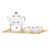 Teapot set - 600ML TEAPOT + WARMER+ TEACUP 50ML x 4pcs + BAMBOO TRAY