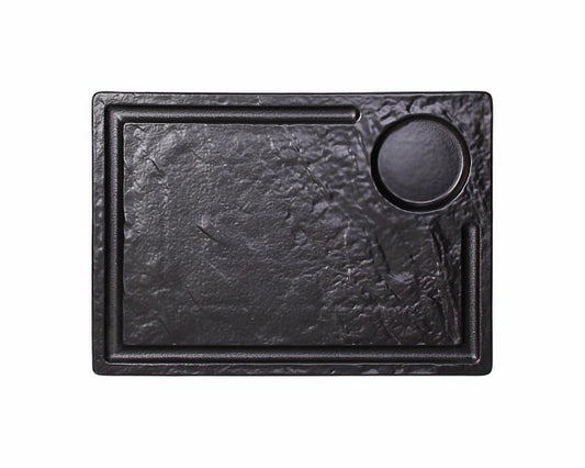 33X24CM STEAK PLATE - VULCANIA BLACK - TOGNANA # VU034340779